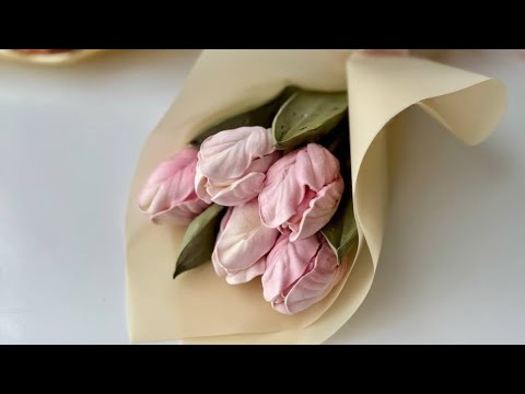 Видео: Зефир супер рецепт, тюльпаны 🌸такой зефир вы ещё не делали