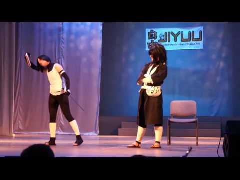 Видео: Косплей сценка по аниме Наруто Naruto "звонок  для учителя" Jiyuu 2016