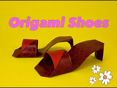 Видео: ORIGAMI LESSON👸👠👡/DIY Origami Summer Shoes/Оригами Обувь из бумаги/신발 종이접기 #종이접기 #craft #종이접기놀이