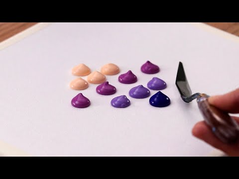 Видео: 💜Фиолетовый пейзаж | Расслабляющая картина акрилом # 262