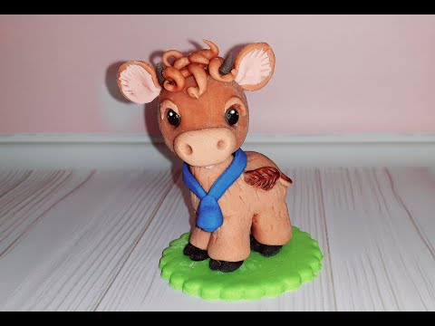 Видео: СИМВОЛ 2021 ГОДА - БЫЧОК из домашней МАСТИКИ! Подробный урок! SYMBOL OF 2021 - BULL from home MASTIC