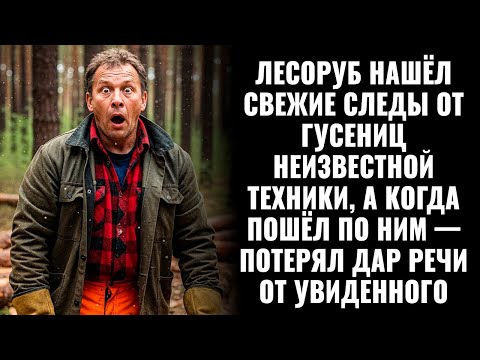 Видео: Лесоруб нашёл следы от гусениц неизвестной техники, а когда пошёл по ним — ужаснулся от увиденного