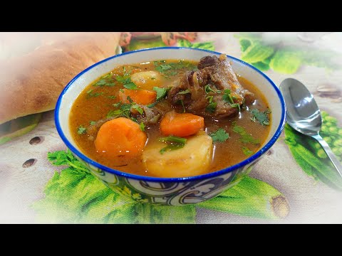 Видео: Удивительно полезное, древнее горячее блюдо. Шулюм с говяжьими хвостами в казане на огне
