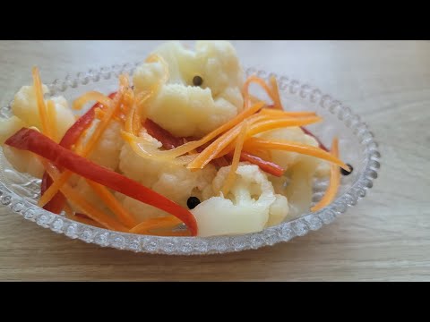 Видео: Маринованная цветная капуста без сахара. Еда для диабетиков.