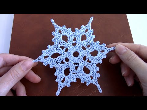 Видео: Красивая снежинка крючком для начинающих/crochet snowflake for beginners