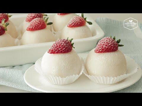 Видео: Рецепт рисового пирога с мороженым и клубничным йогуртом(моти/чапсальток)|Легкий замороженный десерт