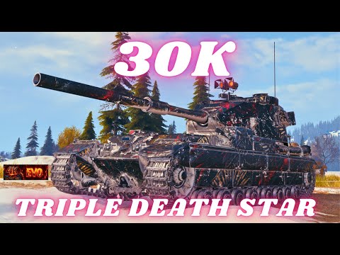 Видео: ТРОЙНАЯ РЕЗНЯ "ЗВЕЗДЫ СМЕРТИ"! FV215b (183) 30К Урона | World of Tanks Уничтожение!
