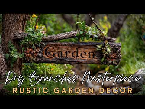 Видео: Не выбрасывайте сухие ветки: превратите их в шедевры садового декора!