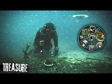 Видео: Подводный поиск с металлоискателем — нашли золото!