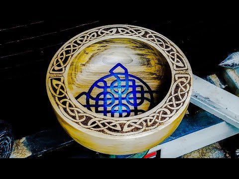 Видео: Точение по дереву чаши с кельтским узором