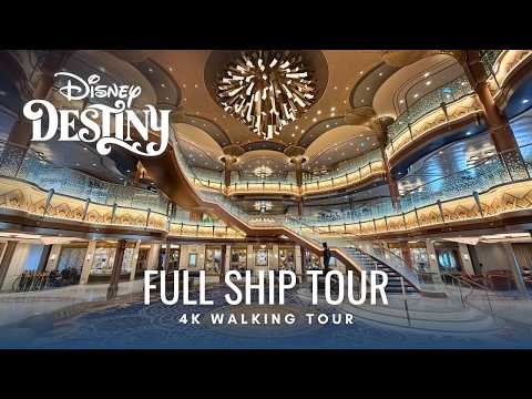 Видео: Полное прохождение корабля Disney Destiny | Тур от первого лица в формате 4K 2025