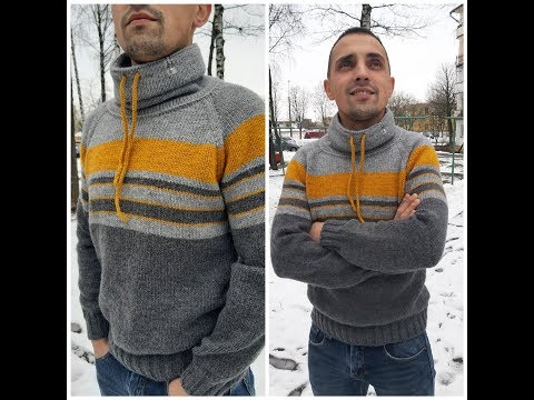 Видео: СТИЛЬНЫЙ,МОДНЫЙ ХУДИ!!! Джемпер спицами.  Вязание.  Рынашко