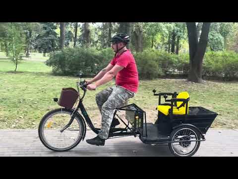 Видео: Огляд триколісного  електровелосипеда Tiras® JOB DD PRO-1000 LiFePO4 36V 45Ah