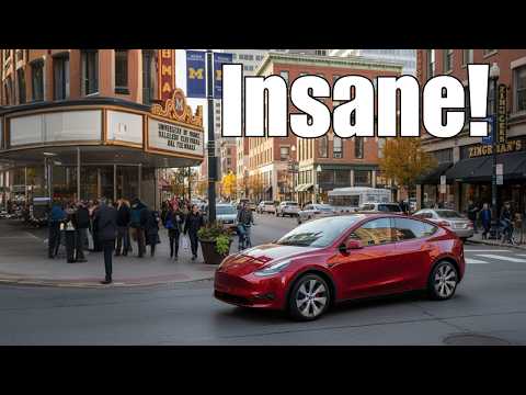 Видео: Tesla FSD 14.1 имеет БЕЗУМНОЕ время реакции в центре города!