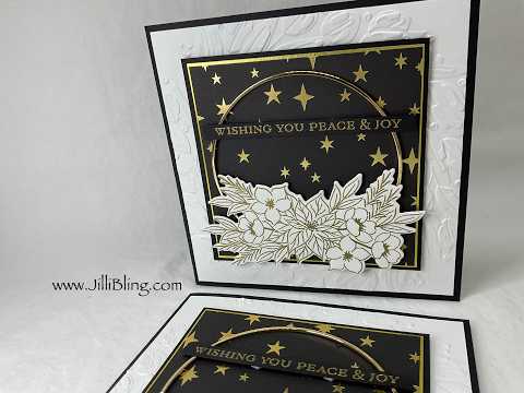 Видео: Рождественская зелень, декабрьские Avid Stampers - Черно-золотые кольца - 3 из 3