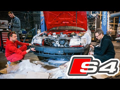 Видео: ПРИЕХАЛ БАМПЕР !!!! РАДИАТОРЫ НЕ ЛЕЗУТ. РЕСТАВРАЦИЯ AUDI S4.