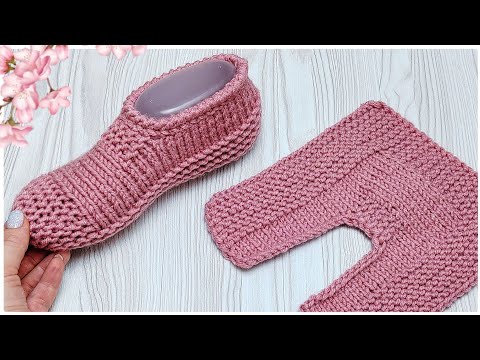 Видео: УЮТНЫЕ ДОМАШНИЕ СЛЕДКИ НА ДВУХ СПИЦАХ. Подробный мастер класс.