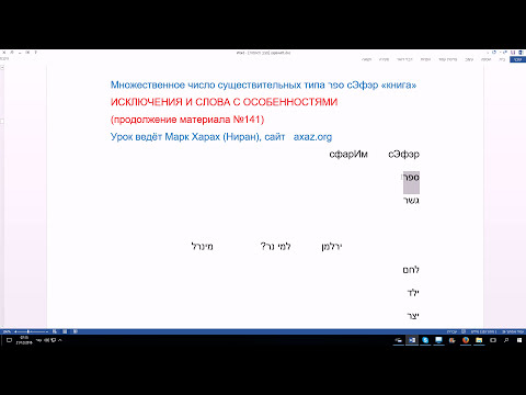 Видео: 142. Множественное число существительных типа СЭФЭР, исключения и слова с особенностями
