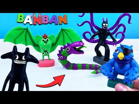 Видео: Фигурки новых Боссов Garten of Banban - лепим из пластилина Детский Сад Банбан 4 ▶ Лепка ОК
