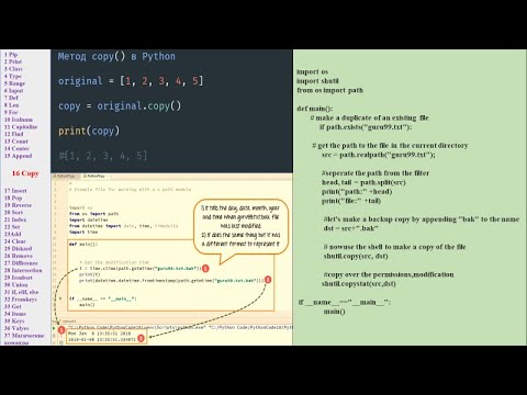 Видео: 6.16 Метод copy (пайтон)
