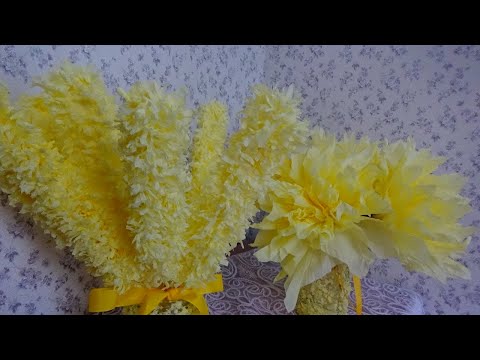 Видео: невероятно быстрые и красивые цветы из бумажных салфеток,