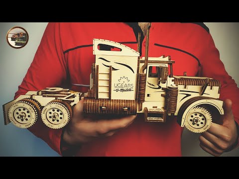 Видео: Что Может Большой Грузовик из Дерева. Модель Тягача VM-03 от UGEARS
