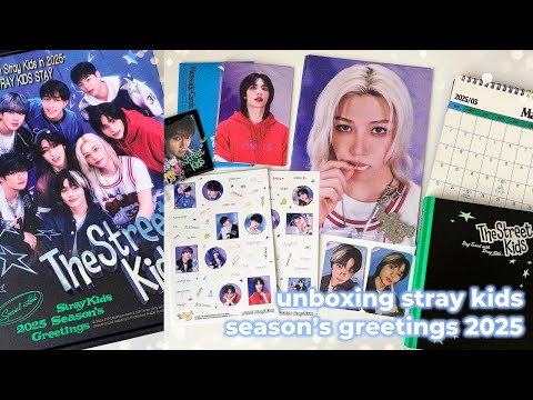 Видео: распаковка гритинга || stray kids 2025 season’s greetings