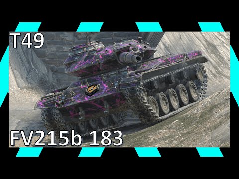 Видео: FV215b 183, T49 | Реплеи | WoT Blitz | Tanks Blitz