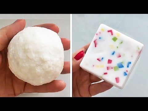 Видео: Асмр мыло резки | Удовлетворительное видео [ASMR] #45