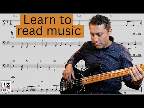 Видео: Чтение нот на бас-гитаре [с подыгрыванием]