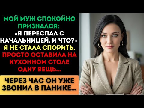 Видео: «Изменил с начальницей. И что?» — сказал муж. Я оставила одну вещь на столе...