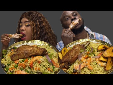 Видео: африканский мукбанг | мой муж считает себя умным | вкусный жареный рис с индейкой | африканская е...