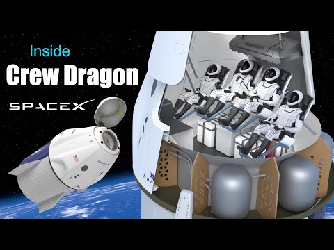 Видео: Как работает космический корабль Crew Dragon? (SpaceX)