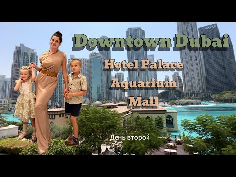 Видео: Downtown Dubai. Hotel Palace. Mall. Aquarium. День второй