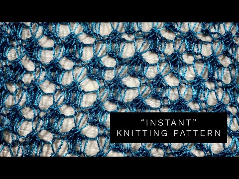 Видео: Красивый ажурный узор спицами «Instant» / Beautiful Knitting Pattern / Конкурс узоров 🎁