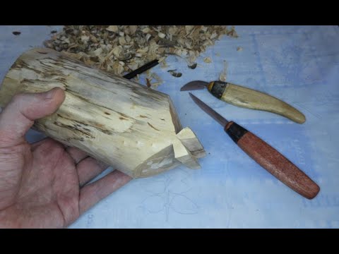 Видео: СКАЗКА ИЗ БРЕВНА / Carved Wooden House