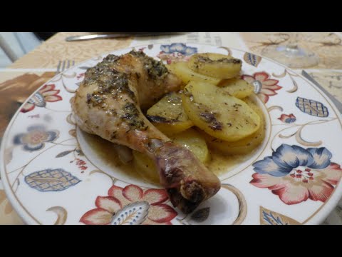 Видео: Куриные ножки с картофелем. 🐔🥔