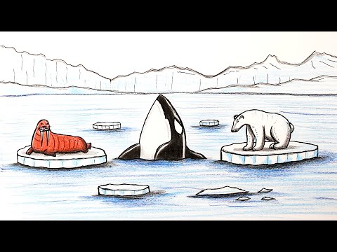 Видео: Как нарисовать Арктику легко
