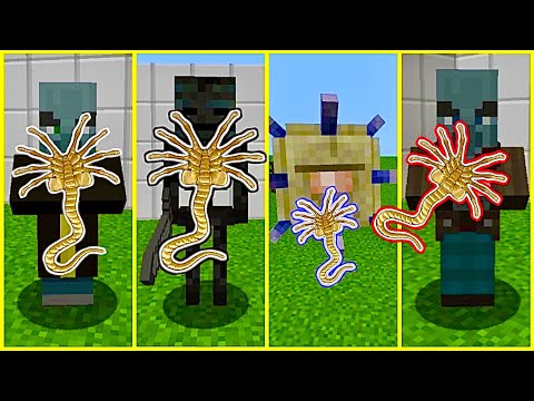 Видео: ЗАРАЗИЛ МОБОВ ЛИЦЕХВАТОМ МАЙНКРАФТ ЧУЖОЙ ЧУЖИЕ МАЙНКРАФТ