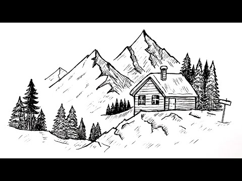 Видео: Как нарисовать Пейзаж | Уроки рисования