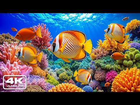 Видео: Ocean Symphony 4K — успокаивающие океанские волны и подводные чудеса с расслабляющей музыкой