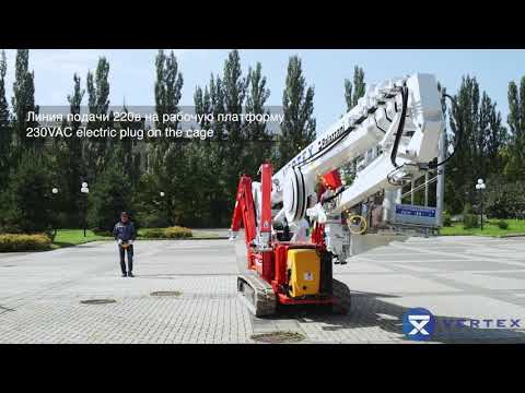 Видео: Самоходный подъемник паук-мини кран. Обзор Palazzani TSJ 35/C