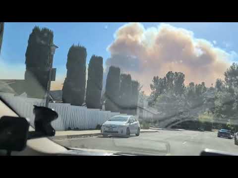 Видео: Видео из закрытой зоны в Tarzana где бушует калифорнийский пожар  Palisades Чуть не попались полиции