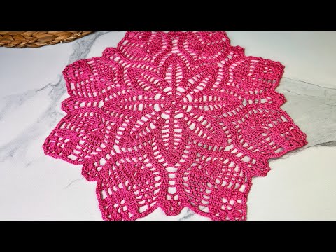 Видео: РОСКОШНАЯ салфетка КРЮЧКОМ. ЧАСТЬ 3(17-21ряд). Crochet table napkin. CROCHET FOR BEGINNERS #crochet