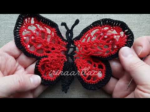Видео: 🦋 Ажурная бабочка крючком Crochet butterfly