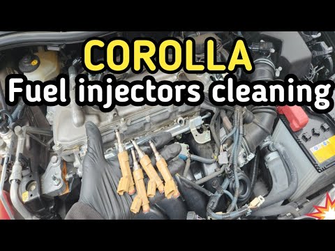 Видео: Как очистить топливную форсунку Toyota Corolla 2015/ZRE182R /1.8L /2ZR-FE