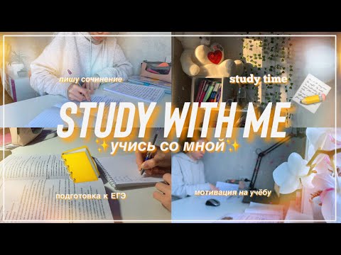 Видео: STUDY WITH ME/готовлюсь к ЕГЭ/ мотивация на учёбу/study time