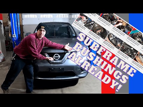 Видео: Шум втулок подрамника Nissan Rogue 2016 года на Nissan с пробегом 75 тысяч миль?! Давайте разберё...