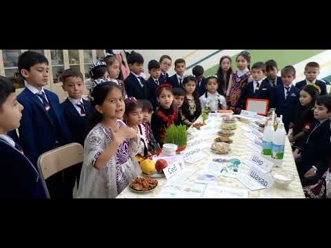 Видео: Русумхои Наврузи "Хафтшин-Хафтсин"  м.Алимова синфи 2А