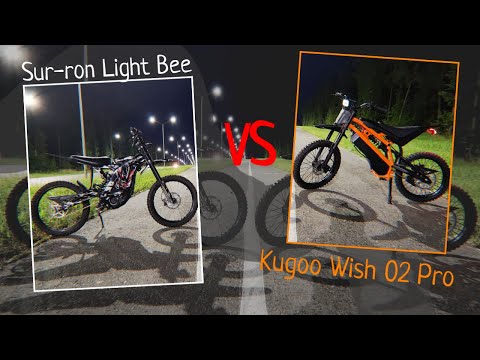 Видео: Kugoo Wish 02 pro против Sur-ron Light bee. Сравнение разгона. Кто быстрее?
